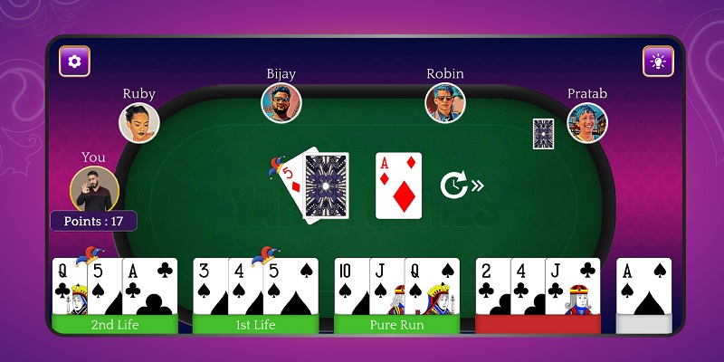 Quy luật chia và xếp bài trong Rummy